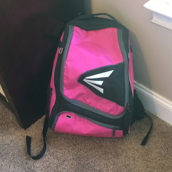 pink softball backpack